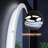 SIRHONA 80cm Miroir de Salle de Bain à LED Rond Anti-buée avec éclairage intégré Blanc Froid Miroir Rond Mural