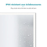 SIRHONA Miroir led Miroir de salle de bains avec éclairage LED Miroir Cosmétiques Mural Lumière Illumination avec Commande par Effleurement 100x60 CM