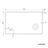 SIRHONA Miroir de salle de bains Anti-buée avec éclairage led  Avec prise rasoir Miroir grossissant 3X 1000 x 600 x 40mm