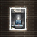 Miroir mural de salle de bain, illumination LED, éclairage intégré Blanc Froid/Anti-buée