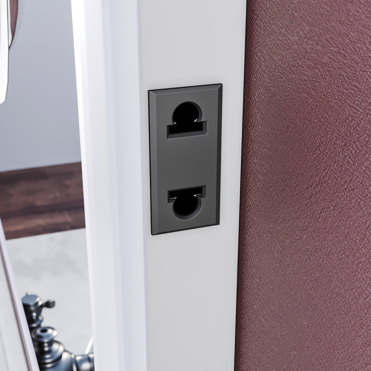 SIRHONA Miroir de salle de bains Anti-buée avec éclairage led  Avec prise rasoir Miroir grossissant 3X 1000 x 600 x 40mm