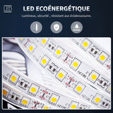 SIRHONA 100x70cm LED Miroir Salle de Bains avec éclairage Cosmétiques Mural Lumière Illumination avec Commande par Effleurement Anti-buée