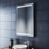 SIRHONA Miroir LED Salle de Bains avec éclairage LED Miroir Muraux AVCE Anti-buée Fonction Cosmétiques Mural Lumière Illumination