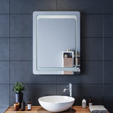 SIRHONA Miroir LED Salle de Bains avec éclairage LED Miroir Muraux AVCE Anti-buée Fonction Cosmétiques Mural Lumière Illumination