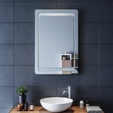 SIRHONA Miroir LED Salle de Bains avec éclairage LED Miroir Muraux AVCE Anti-buée Fonction Cosmétiques Mural Lumière Illumination