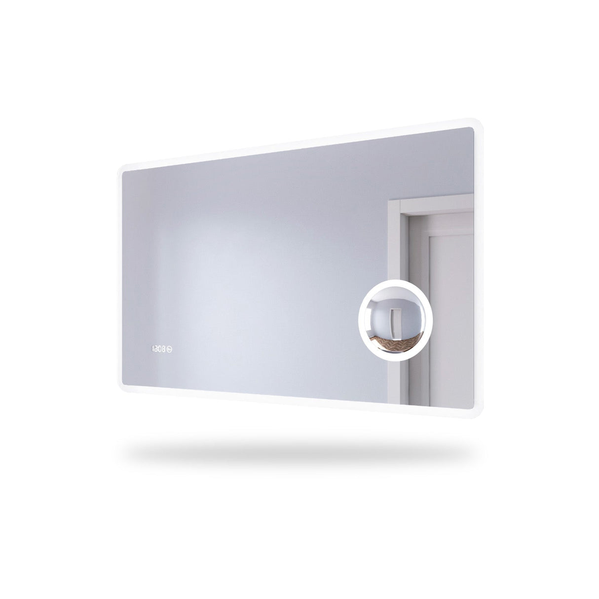 SIRHONA Miroir de salle de bains Anti-buée avec éclairage led  Avec prise rasoir Miroir grossissant 3X 1000 x 600 x 40mm