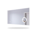 SIRHONA Miroir de salle de bains Anti-buée avec éclairage led  Avec prise rasoir Miroir grossissant 3X 1000 x 600 x 40mm